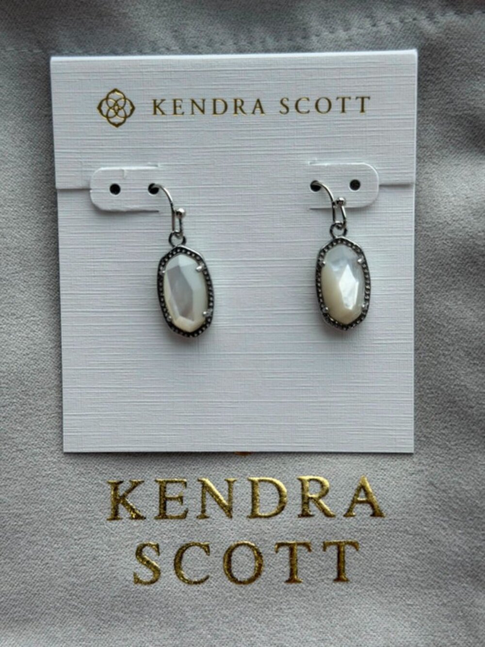 Kendra Scott White Pendant Earrings